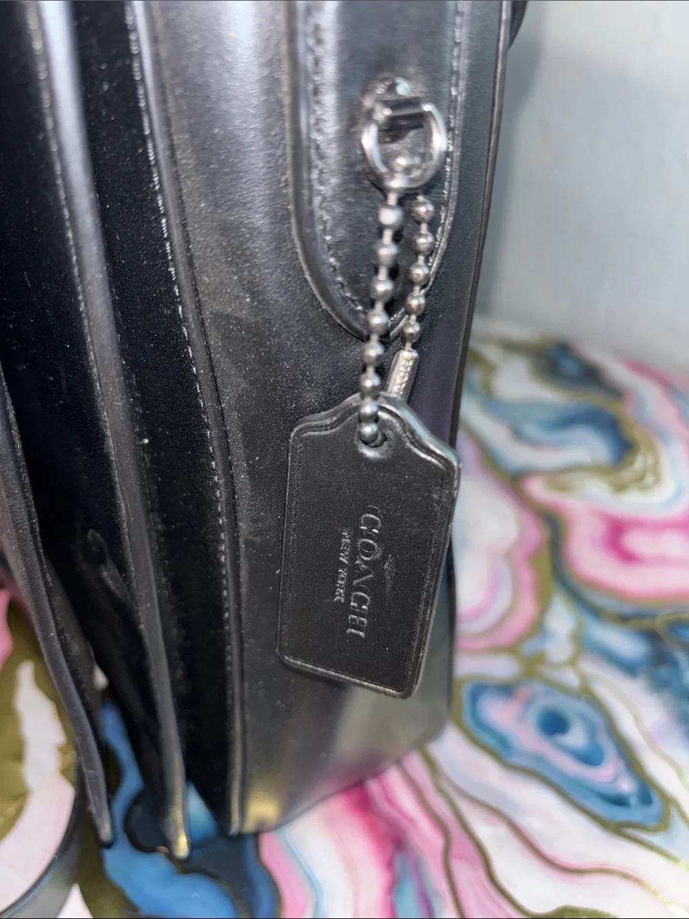 Coach Men's Gray/Black Signature Messenger Bag